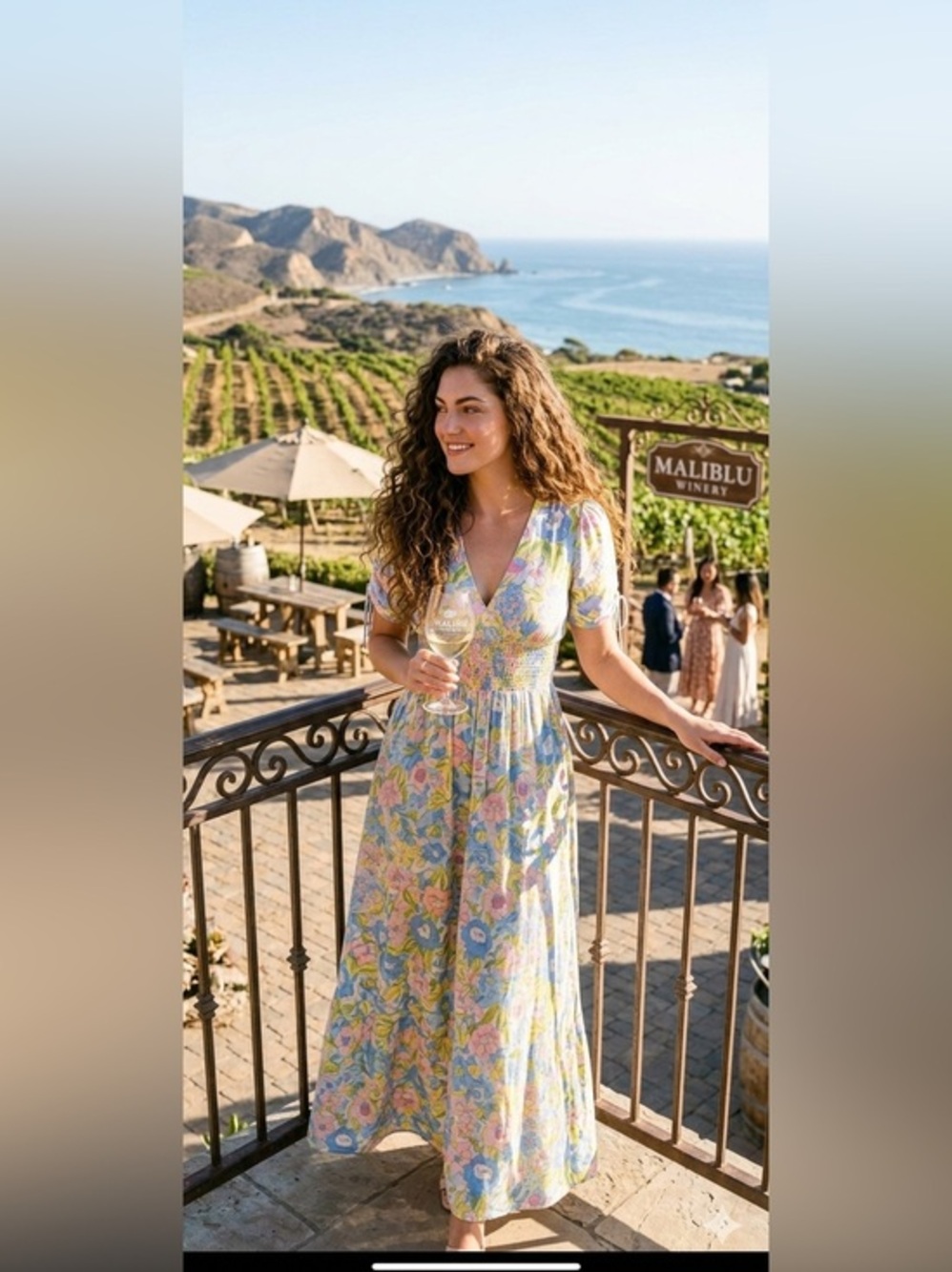 NWT Bar III Floral Maxi Dress, Size XS